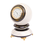 Часы настольные в виде шара из натурального камня Ball Stone Clock варинант исполнения - 10 | Loft Concept в Москве
