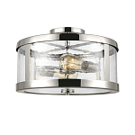 Потолочный светильник с цилиндрическим плафоном из прозрачного пузырькового стекла Feiss варинант исполнения - 1 | Loft Concept в Москве