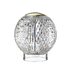 Настольная лампа с прозрачным шарообразным плафоном на цилиндрической подставке Crystal Globule варинант исполнения - 1 | Loft Concept в Москве
