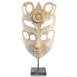 Маска ручной работы деревянная с резьбой Mask of Happiness варинант исполнения - 1 | Loft Concept в Москве