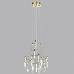 Люстра подвесная из металла с хрустальными подвесками прозрачного цвета Quasar 41 варинант исполнения - 6 | Loft Concept в Москве