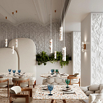 Подвесной светильник с цилиндрическим белым бетонным плафоном Terrazzo Light варинант исполнения - 3 | Loft Concept в Москве