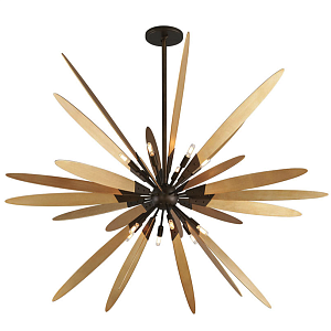 Troy F5278 Dragonfly Modern Bronze With Satin Leaf Large Ceiling Light Pendant