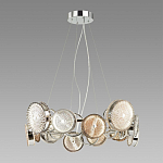 Люстра с плафонами из дымчатого стекла Glass Peonies варинант исполнения - 3 | Loft Concept в Москве