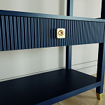 Стеллаж Elsa Dreams Blue со стеклянными полками и ящиком варинант исполнения - 2 | Loft Concept в Москве