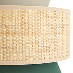 Бра с плетеным декором Bonnie Wicker Green Wall Lamp варинант исполнения - 3 | Loft Concept в Москве