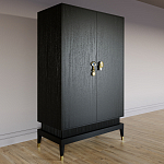 Платяной шкаф Elsa Dreams Black с 2-мя фасадами варинант исполнения - 2 | Loft Concept в Москве