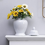 Ваза белая с крышкой однотонная Chinoiserie Ceramics варинант исполнения - 6 | Loft Concept в Москве