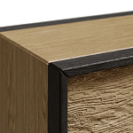 Тумба 2 ящика с подсветкой на рельефном фасаде Warm Industrial варинант исполнения - 5 | Loft Concept в Москве