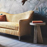 Дизайнерский журнальный стол с круглой каменной столешницей Utezu варинант исполнения - 3 | Loft Concept в Москве