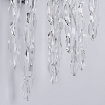 Бра цвета хром с ветвями и прозрачными стеклянными подвесками в виде вытянутых спиральных капель Droplet Chandelier варинант исполнения - 5 | Loft Concept в Москве