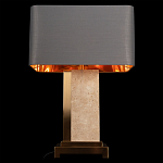 Настольная лампа с основанием из натурального камня c серым прямоугольным абажуром Lapis Tiburtinus варинант исполнения - 4 | Loft Concept в Москве