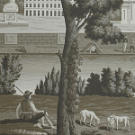 Обои ручная роспись Monuments of Paris Eau Forte on scenic paper варинант исполнения - 1 | Loft Concept в Москве