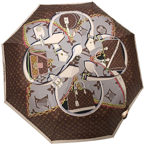 Зонт раскладной LOUIS VUITTON дизайн 013 Коричневый цвет