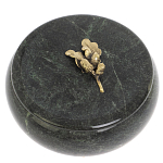 Шкатулка круглая из натурального камня змеевик Stone Casket варинант исполнения - 3 | Loft Concept в Москве