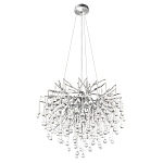 Люстра подвесная с прозрачными стеклянными подвесками в форме капель Диаметр 60 см Droplet Chandelier варинант исполнения - 12 | Loft Concept в Москве