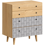 Комод с принтом на ящиках Elise Chest of Drawers варинант исполнения - 11 | Loft Concept в Москве
