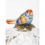 Конфетница с бронзовой ручкой и фарфоровой птичкой на крышке Eden Garden варинант исполнения - 3 | Loft Concept в Москве