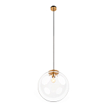 Подвесной светильник со стеклянным прозрачным плафоном в форме шара и золотыми металлическим акцентами 30 ClassiCon варинант исполнения - 2 | Loft Concept в Москве