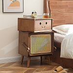 Тумбочка прикроватная деревянная Робот Robot Desk варинант исполнения - 1 | Loft Concept в Москве