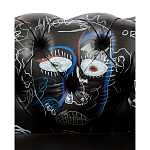 Кресло "Баския и Уорхол" Basquiat Warhol graffiti chair натуральная кожа варинант исполнения - 7 | Loft Concept в Москве