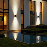 Уличный настенный светильник светодиодный конусообразной формы черного цвета из металла Urban Minimalist варинант исполнения - 6 | Loft Concept в Москве