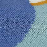 Плед из хлопка синего цвета с абстрактным принтом Elysian Flow Ocean варинант исполнения - 3 | Loft Concept в Москве