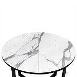 Стол обеденный раздвижной со столешницей белый мрамор Magali варинант исполнения - 6 | Loft Concept в Москве