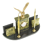 Настольный письменный набор из змеевика и бронзы с декором в виде орла Successful Leader варинант исполнения - 2 | Loft Concept в Москве