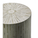 Круглый приставной столик с инкрустацией RADIAL BONE INLAY SIDE TABLE варинант исполнения - 1 | Loft Concept в Москве
