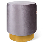 Пуф фиолетовый велюр на золотом металлическом основании Golden Belt варинант исполнения - 1 | Loft Concept в Москве