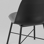 Стул из прочного пластика на металлическом основании Anora Black варинант исполнения - 6 | Loft Concept в Москве