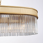 Люстра подвесная овальная со стеклянными трубками Длина 100 см Nembus варинант исполнения - 3 | Loft Concept в Москве