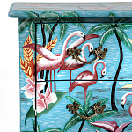 Комод с росписью Розовый фламинго L.XV CHEST OF DRAWERS Flowers with Flamingo варинант исполнения - 3 | Loft Concept в Москве