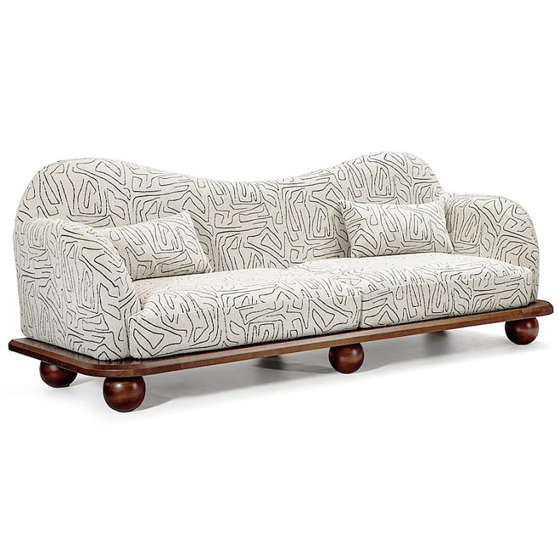 Диван Indra Sofa Молочный Коричневый в Москве | Loft Concept 