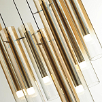 Люстра каскадная с 7-ю цилиндрическими плафонами из стекла Luminous Cylinders варинант исполнения - 5 | Loft Concept в Москве