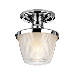 Потолочный светильник для ванных комнат с плафоном из прессованного фактурного стекла Quoizel варинант исполнения - 1 | Loft Concept в Москве