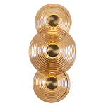 Бра со стеклянными плафонами янтарного цвета в форме дисков Savio Glass Disc варинант исполнения - 1 | Loft Concept в Москве