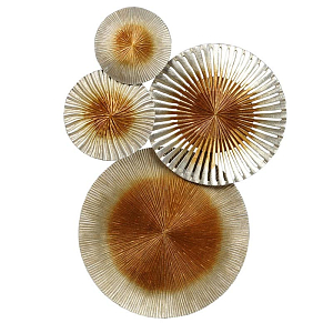 Арт-объект Apollo Silver and Gold Wall Plaque Disc gap 4