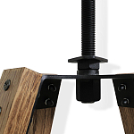 Барный стул со спинкой и металлической подставкой на 4-х деревянных ножках Коричневый Велюр Vendramin Chair варинант исполнения - 4 | Loft Concept в Москве