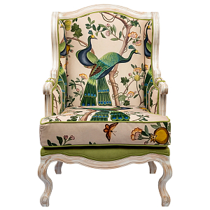 Кресло с зелеными павлинами Emperor's Bird