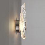 Бра с рельефным волнообразным стеклянным плафоном и вставкой из мрамора Liquid Stone варинант исполнения - 7 | Loft Concept в Москве