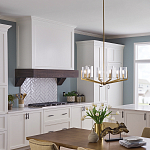 Люстра с 6-ю прозрачными цилиндрическими плафонами Kichler варинант исполнения - 6 | Loft Concept в Москве