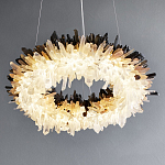 Люстра кргулая светодиодная из дымчатых и прозрачных необработанных кристаллов Raw Crystal варинант исполнения - 2 | Loft Concept в Москве