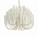 Люстра белая с несколькими ярусами деревянных палочек Bright Wooden Chandelier варинант исполнения - 1 | Loft Concept в Москве