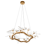 Люстра подвесная с прозрачными стеклянными птичками на ветвях Диаметр 100 см Serip Voa варинант исполнения - 4 | Loft Concept в Москве