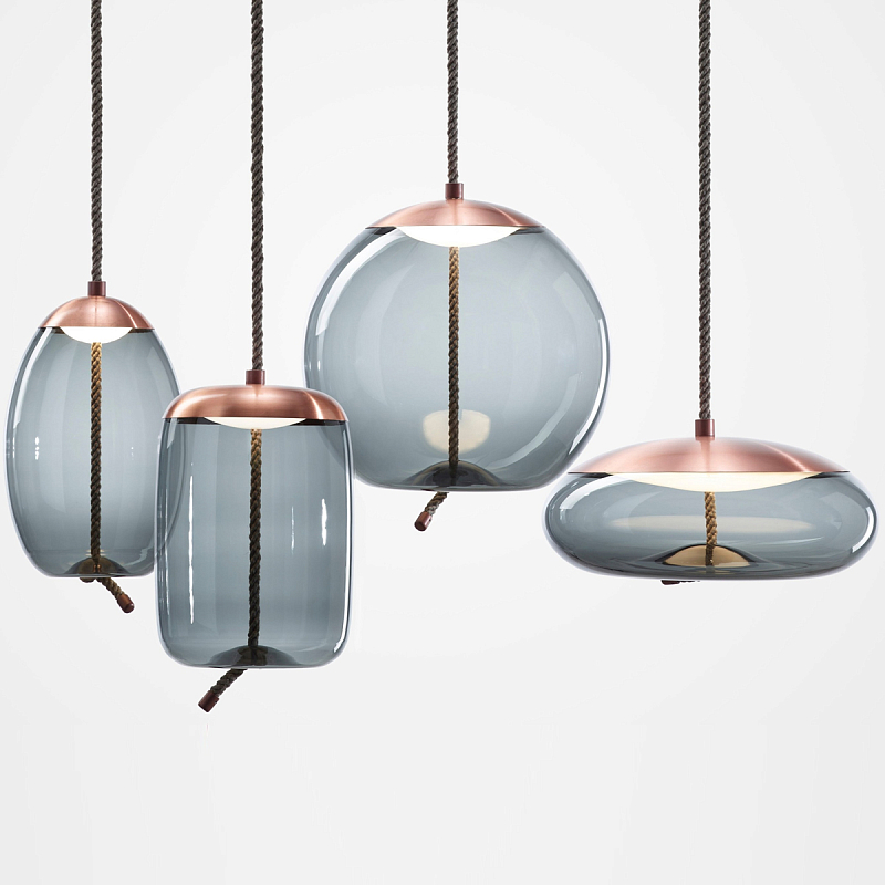   KNOT Small Gray glass Copper     | Loft Concept 