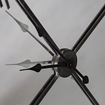 Часы настенные зеркальные с чёрным металлическим циферблатом Mirror Tower Clock варинант исполнения - 3 | Loft Concept в Москве