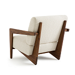 Кресло Avalon White Boucle из массива ореха варинант исполнения - 2 | Loft Concept в Москве