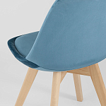 Стул с мягким велюровым сиденьем Arvika Blue варинант исполнения - 6 | Loft Concept в Москве